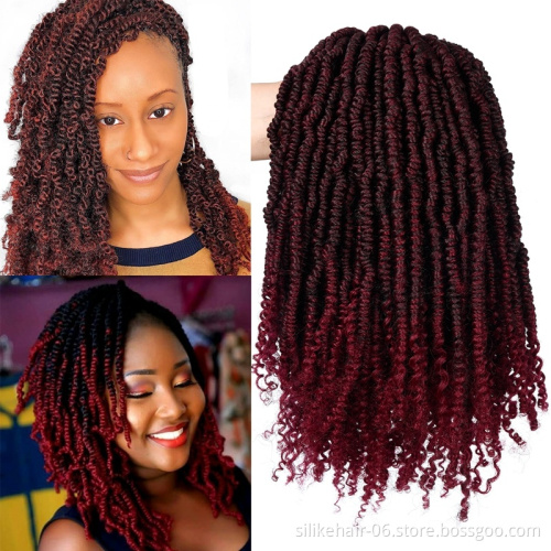 SILIKE 2020 New Design Passion Twist Crochet Hair Braid Ombre ColorSPRING Twist Braids Water Wave Synthetic Spring  Crotchet